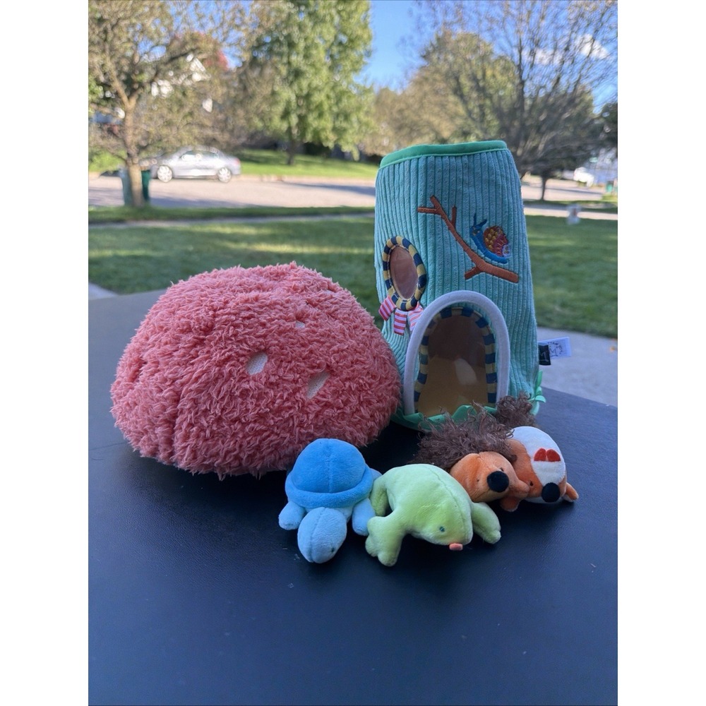 Manhattan Toy Toadstool Mushroom Cottage Plush Fill & Spill Baby Activity Toy